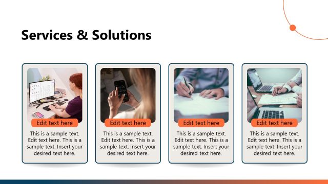 Services and Solutions PPT Slide