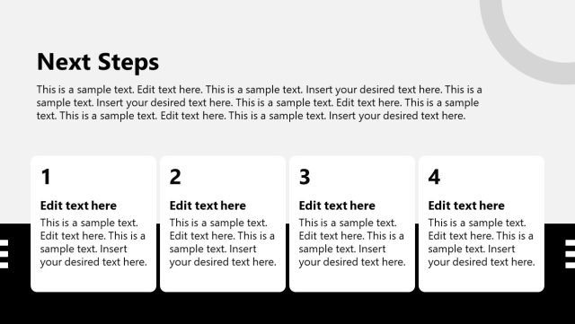 Next Steps PPT Slide - Weekly Operations Meeting PPT Template - SlideModel