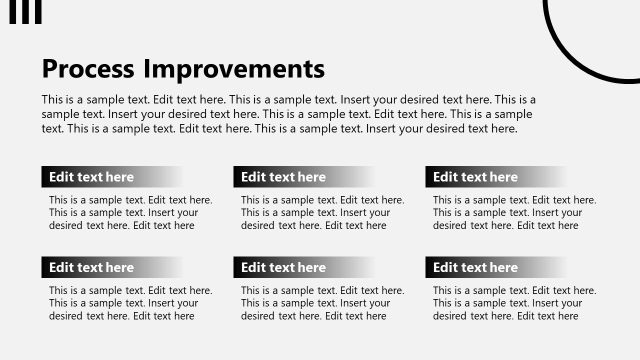 Process Improvements Presentation Template Slide