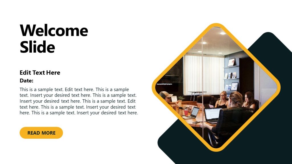 Editable Welcome Slide for PowerPoint - SlideModel