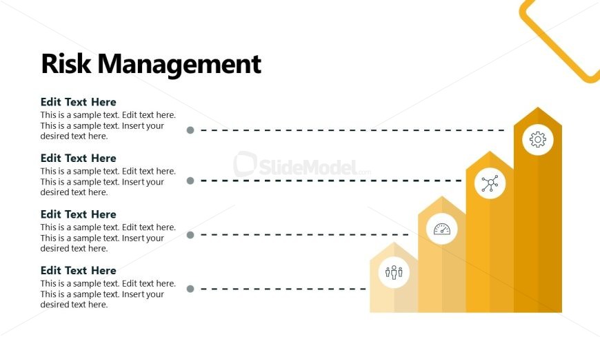 Customizable Risk Management Slide with Text Boxes 