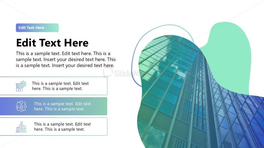 Organic Shapes Layout Slide Template 