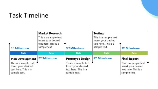 Horizontal Timeline Slide for PowerPoint - SlideModel