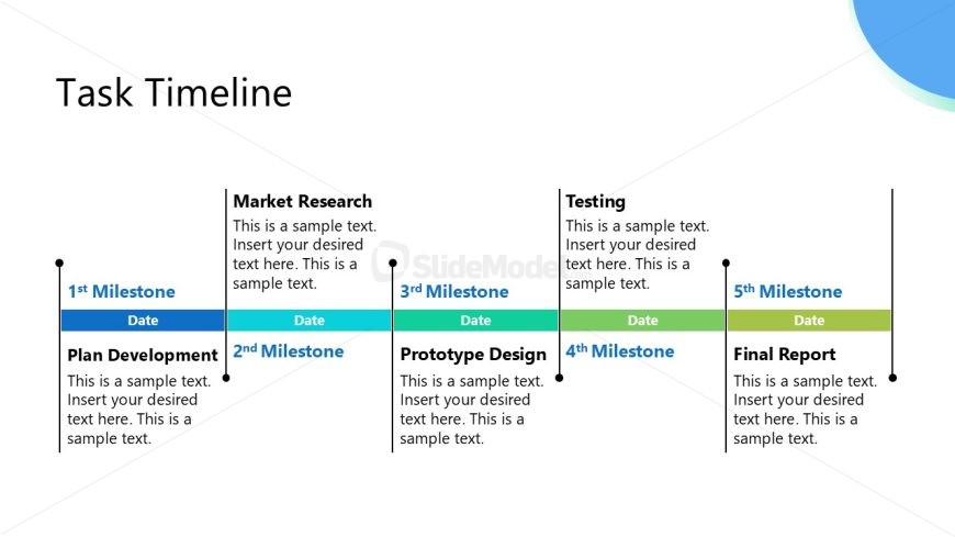 Timeline PPT Slide - Project Assignments Template 