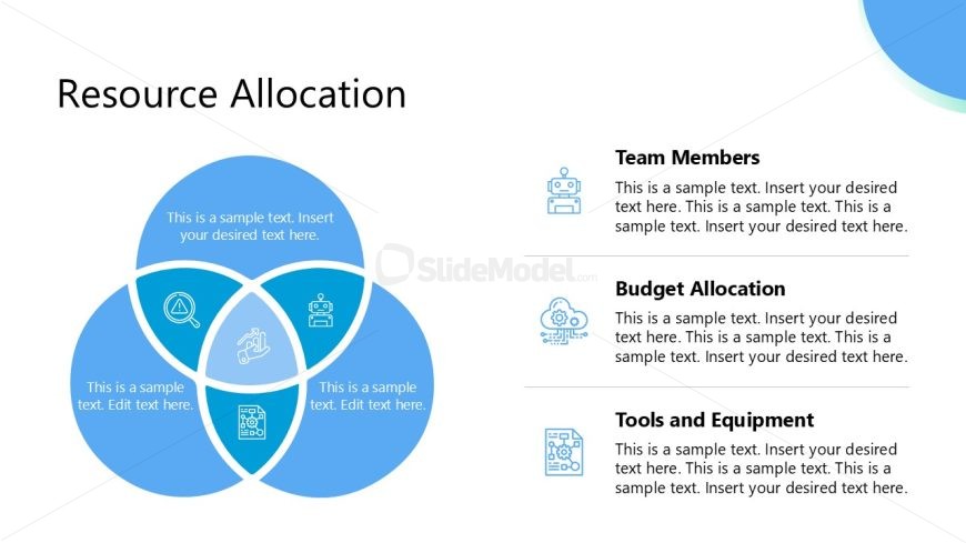 Venn Diagram Slide - Project Assignments PPT Template 