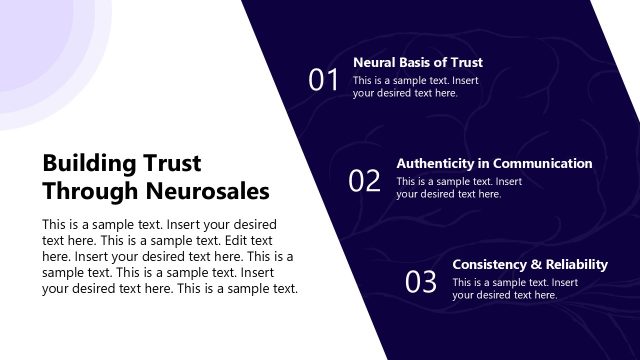 Building Trust Through Neurosales PowerPoint Template Slide