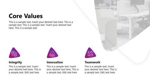 Core Values Slide – Corporate Culture Slide Template