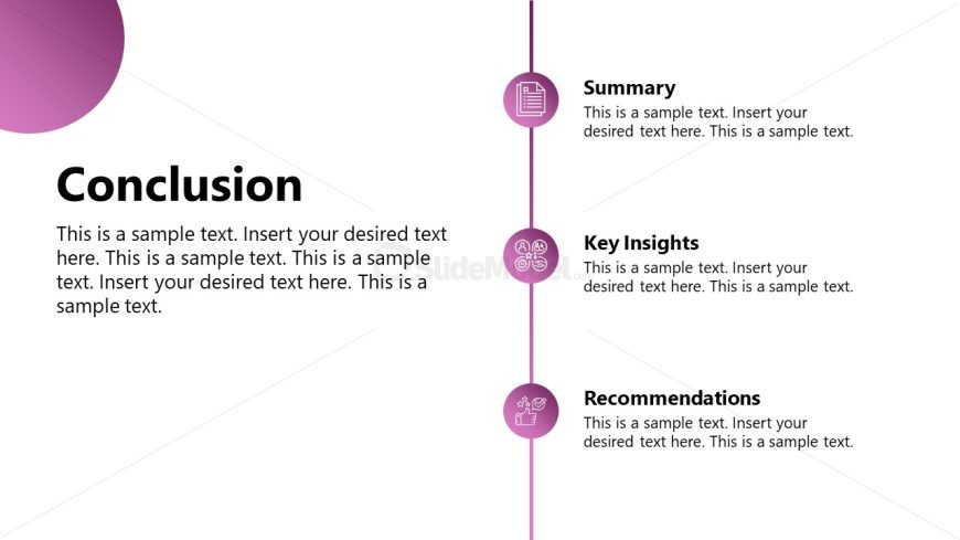 Conclusion Slide with Editable Sections - Seminar Slide Deck