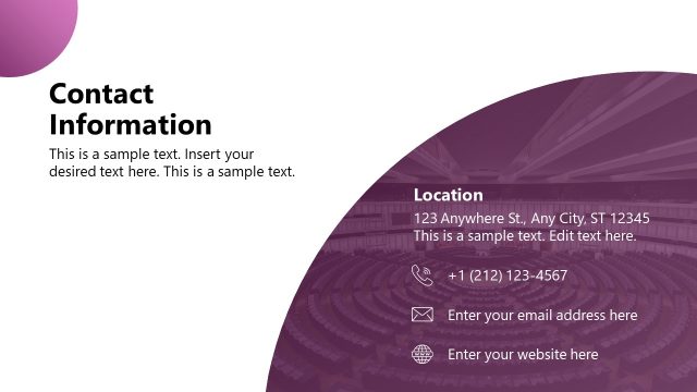 PPT Contact Information Presentation Slide