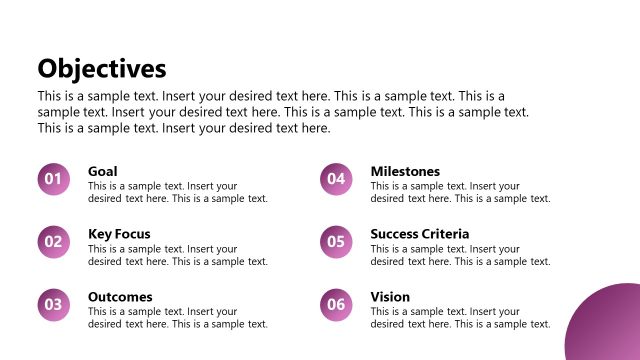 Template Slide for Objectives Presentation – Seminar PPT Template