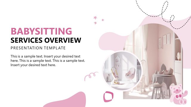 Cover Slide – Babysitting Services PPT Template