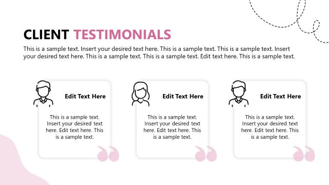 Cleint Testimonials Slide – Babysitting Services Overview PPT Template