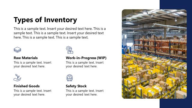 Types of Inventory Management Presentation Template Slide