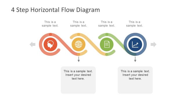 PowerPoint 4 Step Horizontal Flow Diagram