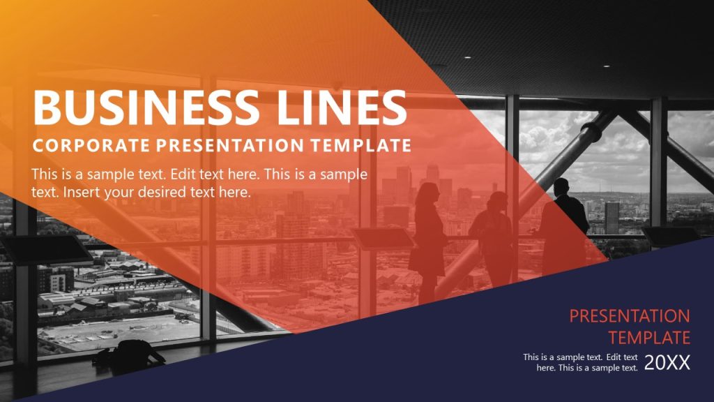Cover Slide - Business Lines Presentation Template - SlideModel