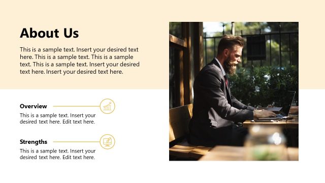 About Us Slide – Corporate Overview PPT Slide