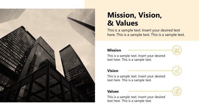 Mission Vision and Values PowerPoint Slide