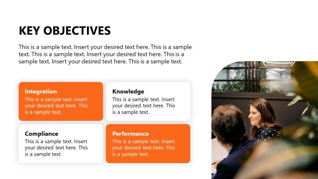 Editable Key Objectives PowerPoint Slide