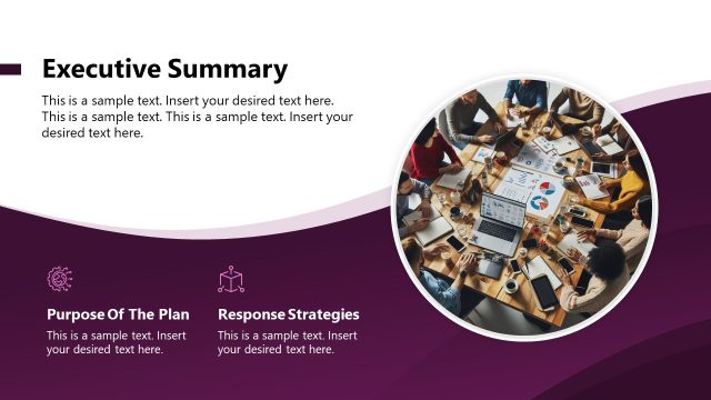 Executive Summary Slide with Image Placeholder