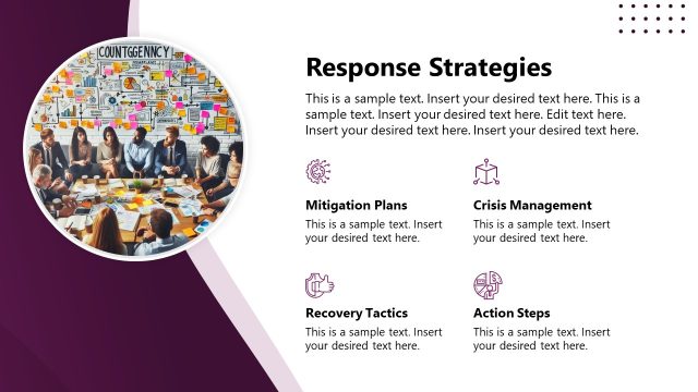 Response Strategies Slide with Icons