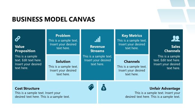 Business Model Canvas Slide for PowerPoint