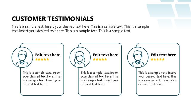 Customer Testimonial Slide – Business Slide Deck PPT Template