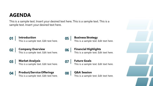 Agenda Slide – Business Slide Deck Template