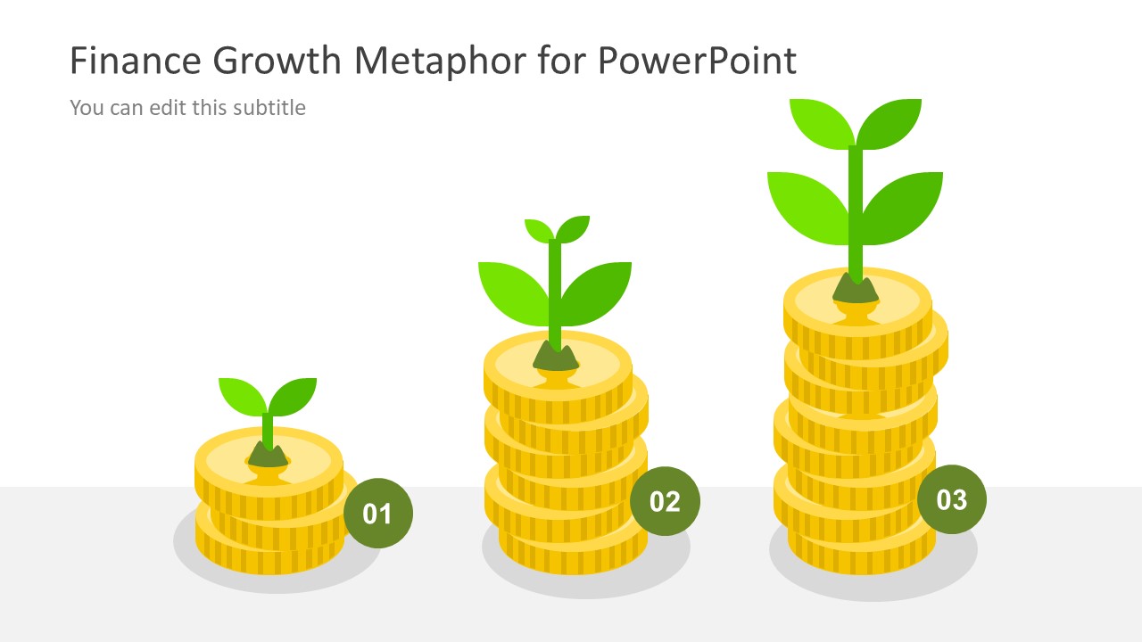 Plant over Coin Bar Chart Presentation 