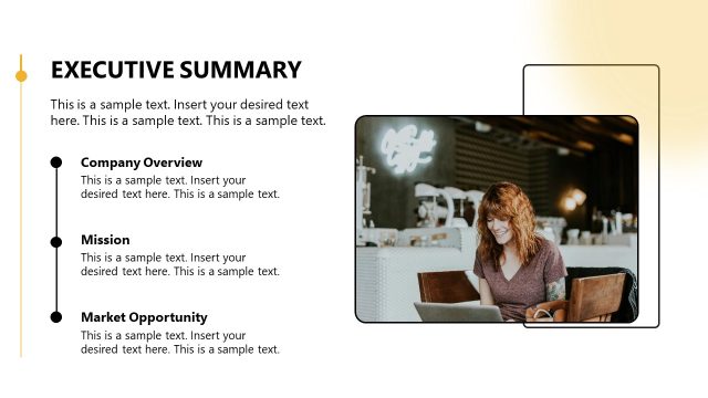 Executive Summary Slide – Business Corporate Profile Template