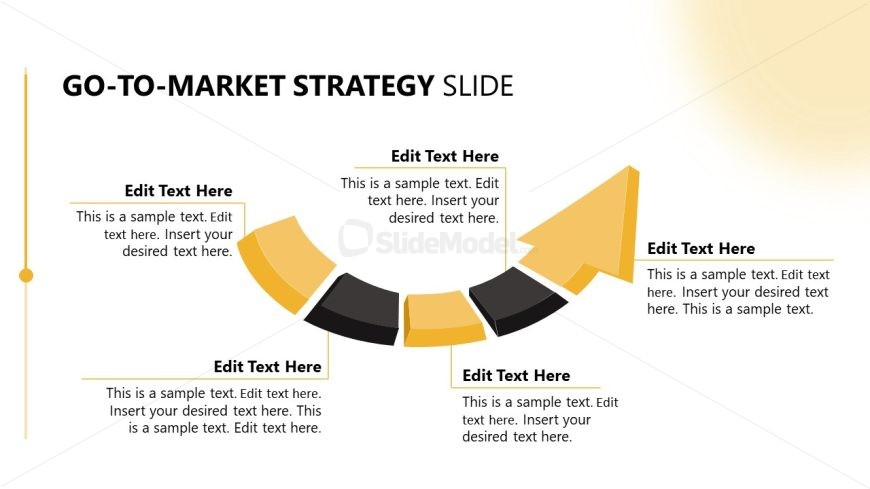 Market Strategy Arrow Diagram Slide 