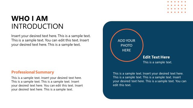 Who I am Introduction Slide – Effective Interview Template