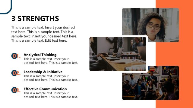 3 Strengths Presentation – Interview PPT Template