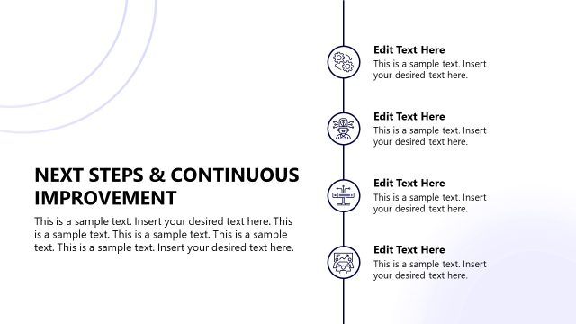 Next Steps & Continuous Presentation Template Slide