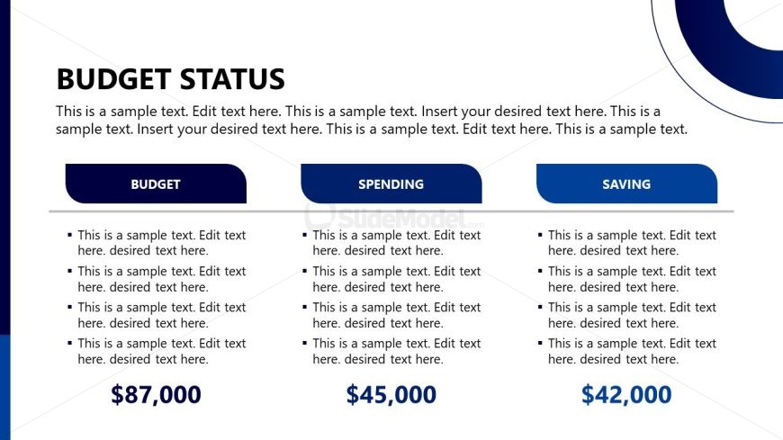 Project Status PPT Slide Template 