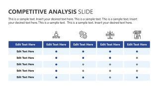 Five Columns Table Slide - Pitch Deck Template 