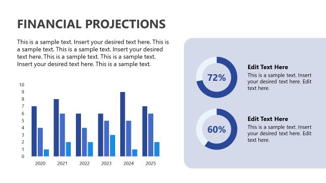 Financial Projections Bar Chart Slide