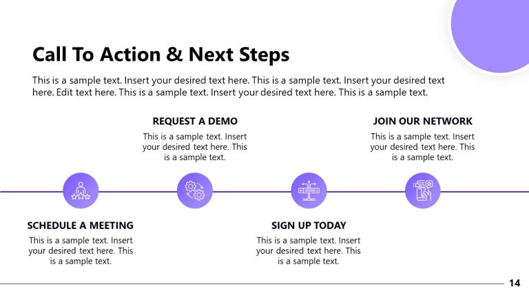 Example Next Session Slides CTA & Next Steps Slide - Tech Presentation Template - SlideModel