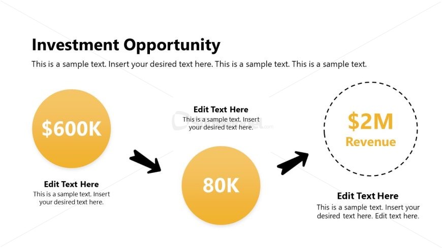 3 Step Circular Diagram PPT Slide 