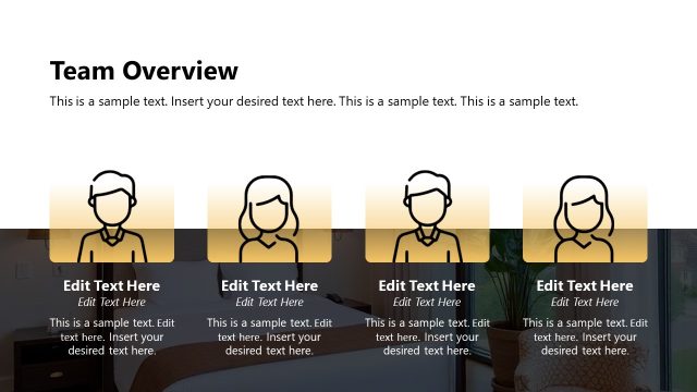 Team Overview Presentation Slide – Hotel Pitch Deck Template