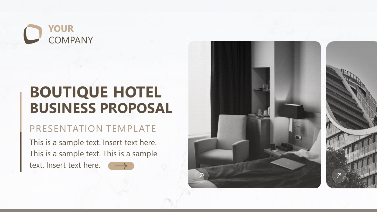 Customizable Hotel Business Proposal PPT Template