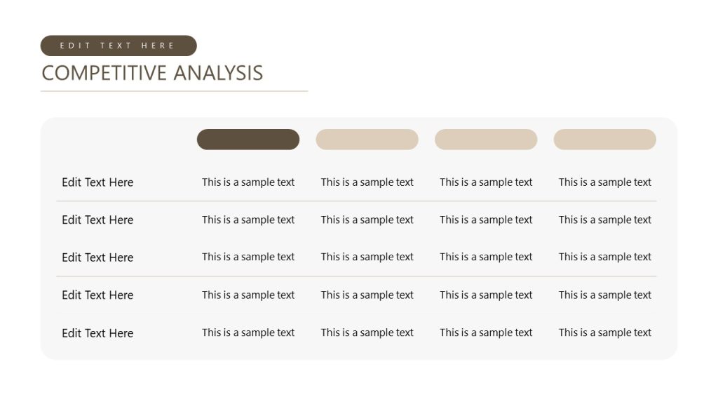 Competitive Analysis PPT Diagram Slide - SlideModel