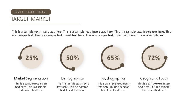 Target Market Circular Diagram Slide
