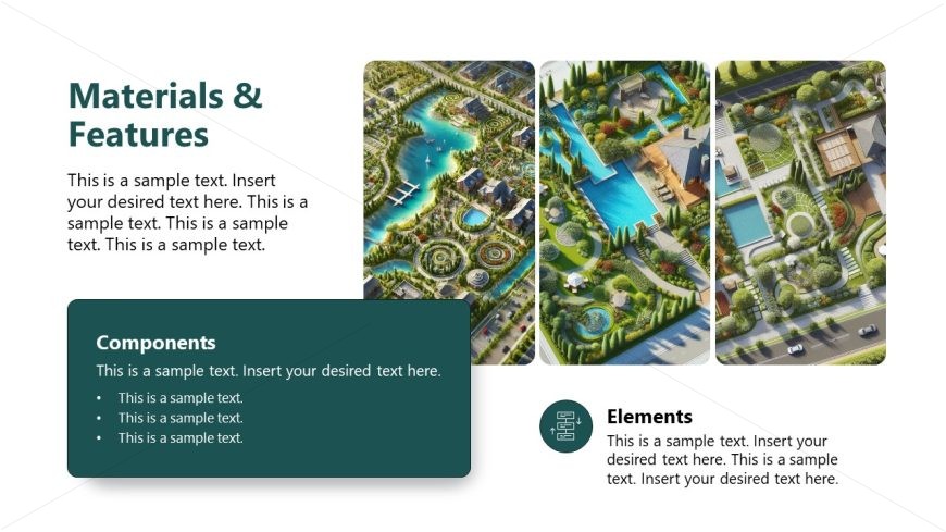 Landscape Project Presentation Template Slide for Materials Discussion