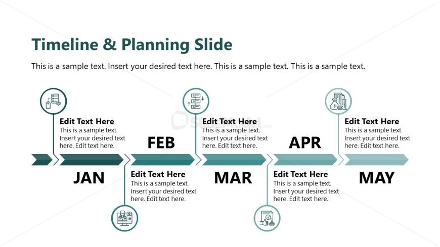 Timeline & Planning Creative Slide with Icons