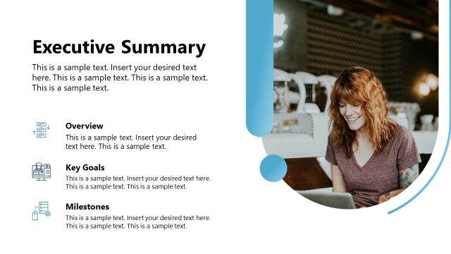 Executive Summary Presentation Slide for 90 Day PPT Template