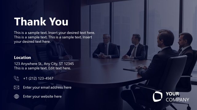 Dark Background Slide for Thank You