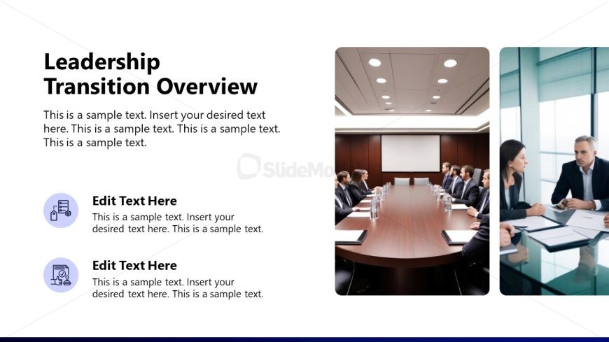 Creative Slide for Leadership Transition Overview