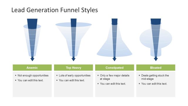 4 Lead Generation Funnel Styles Template for PowerPoint
