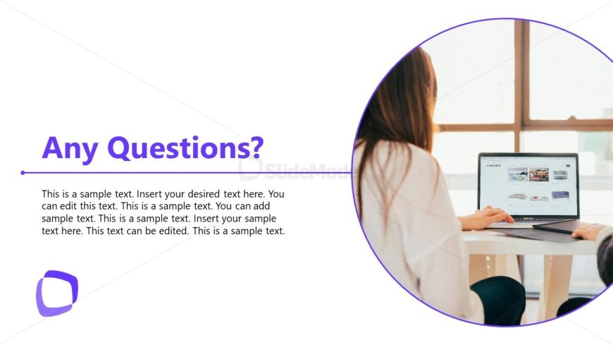 Questions Slide Template for Customer Onboarding Presentation