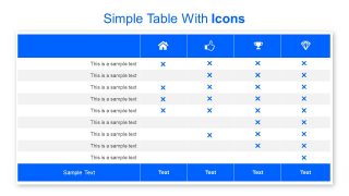 Comparison Table Design Slide